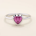 HEART SHAPE PINK RUBY STATEMENT RING IN GOLD