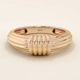 PLAIN KNOT DOME RING IN 14K SOLID YELLOW GOLD