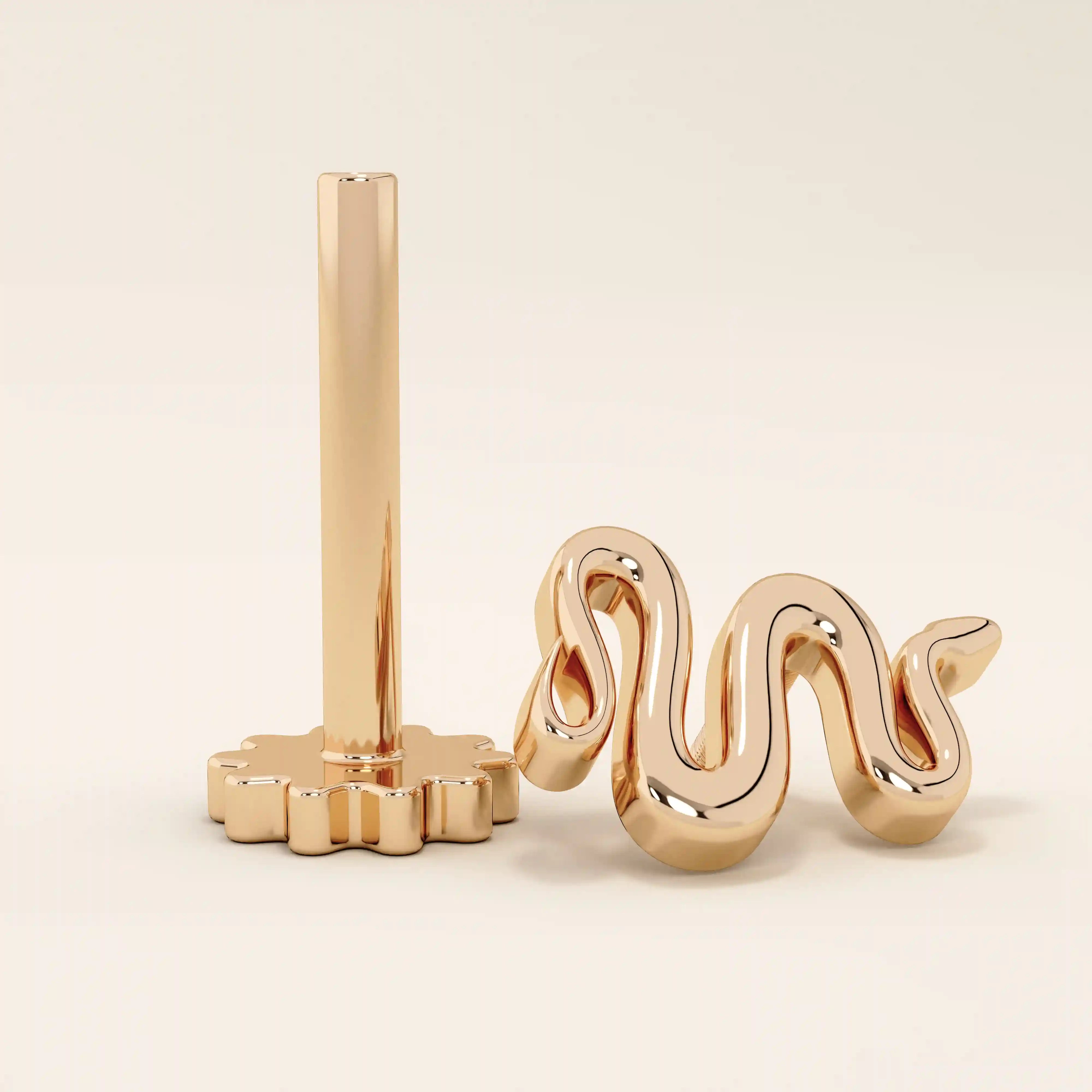 unisex MINIMALIST SNAKE PIERCING in 14k solid gold