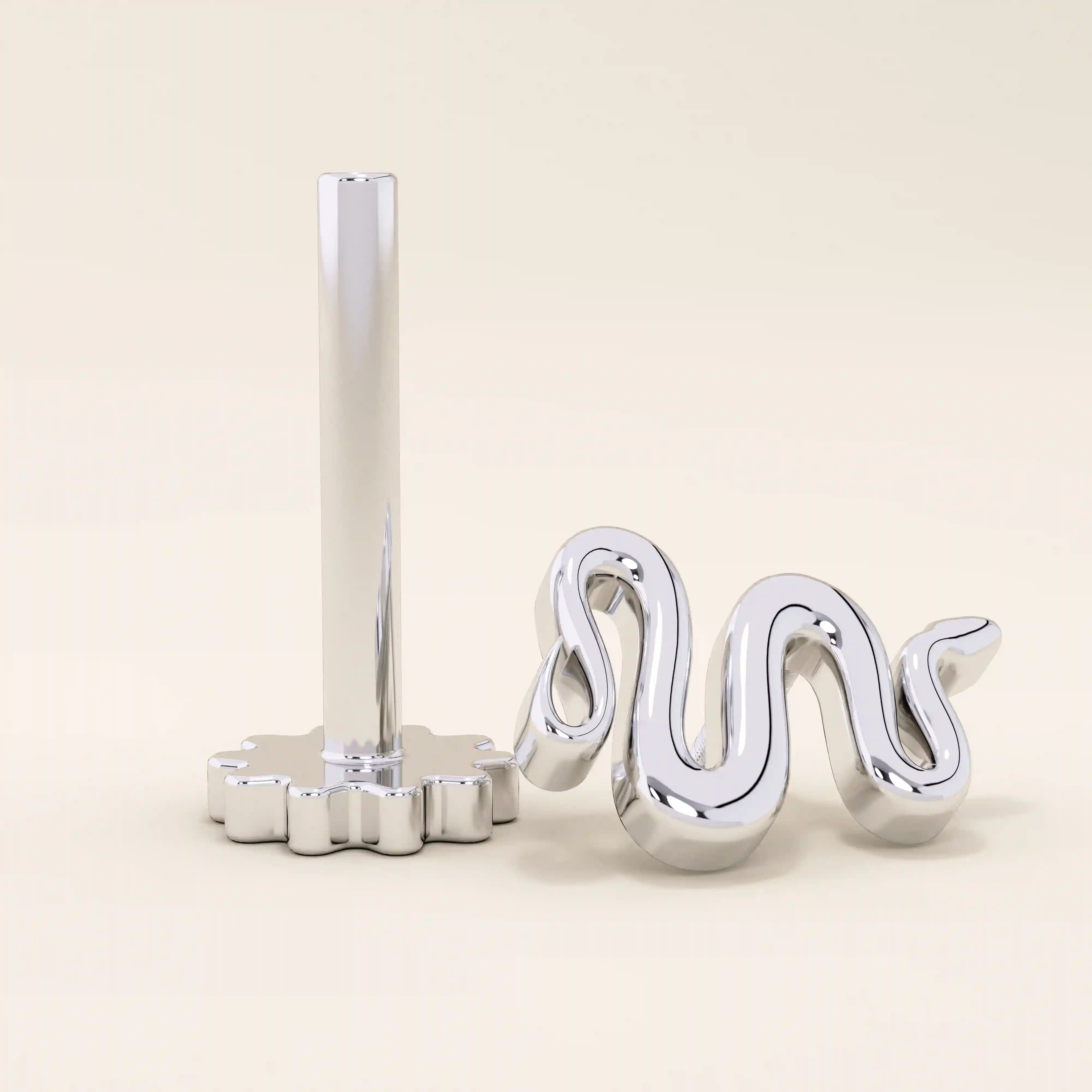 unisex MINIMALIST SNAKE PIERCING in 14k solid gold