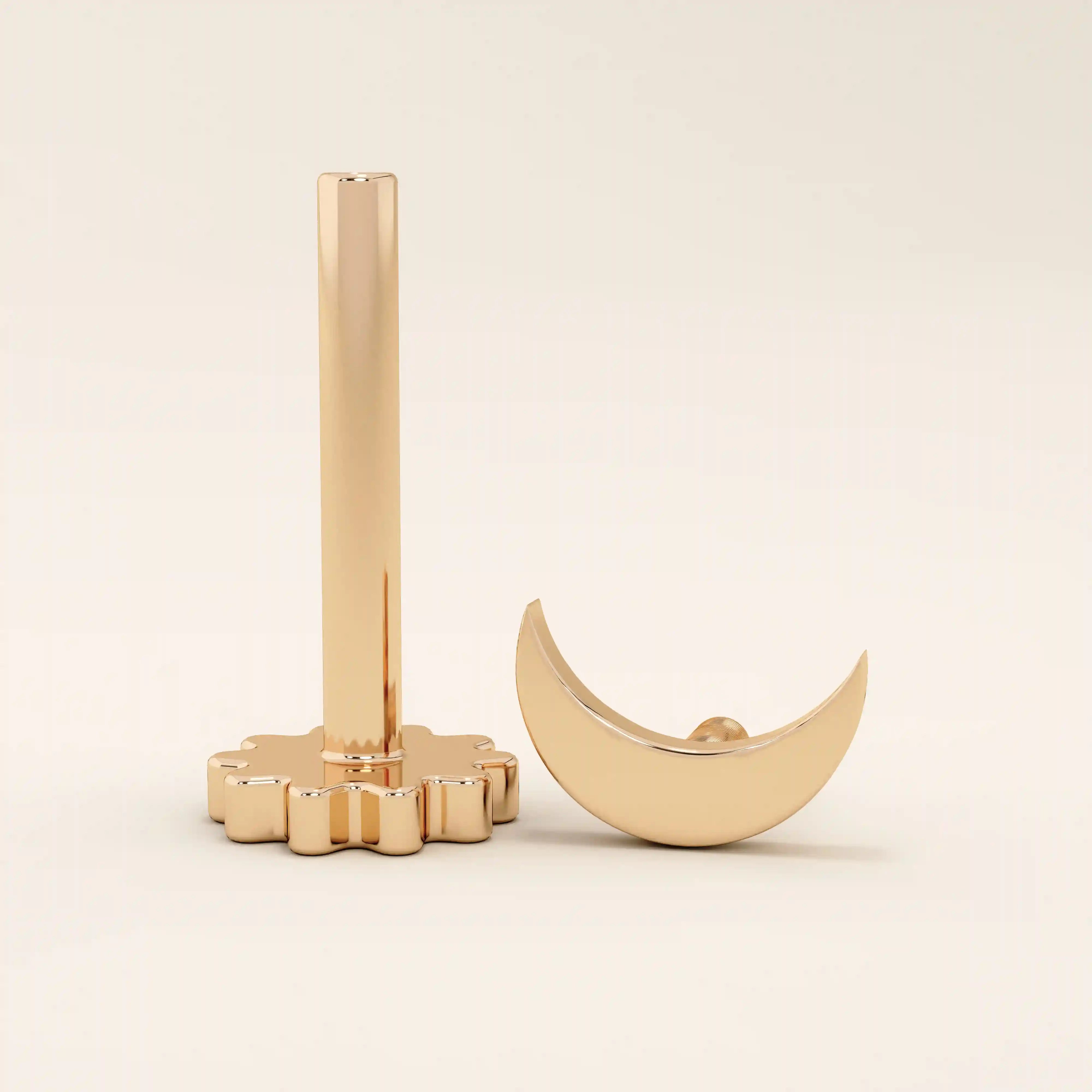 CRESCENT MOON PIERCING IN 14K SOLID GOLD