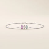 14k Solid gold 1 2 3 4 5 oval cut birthstone personalized custom family bracelet for women