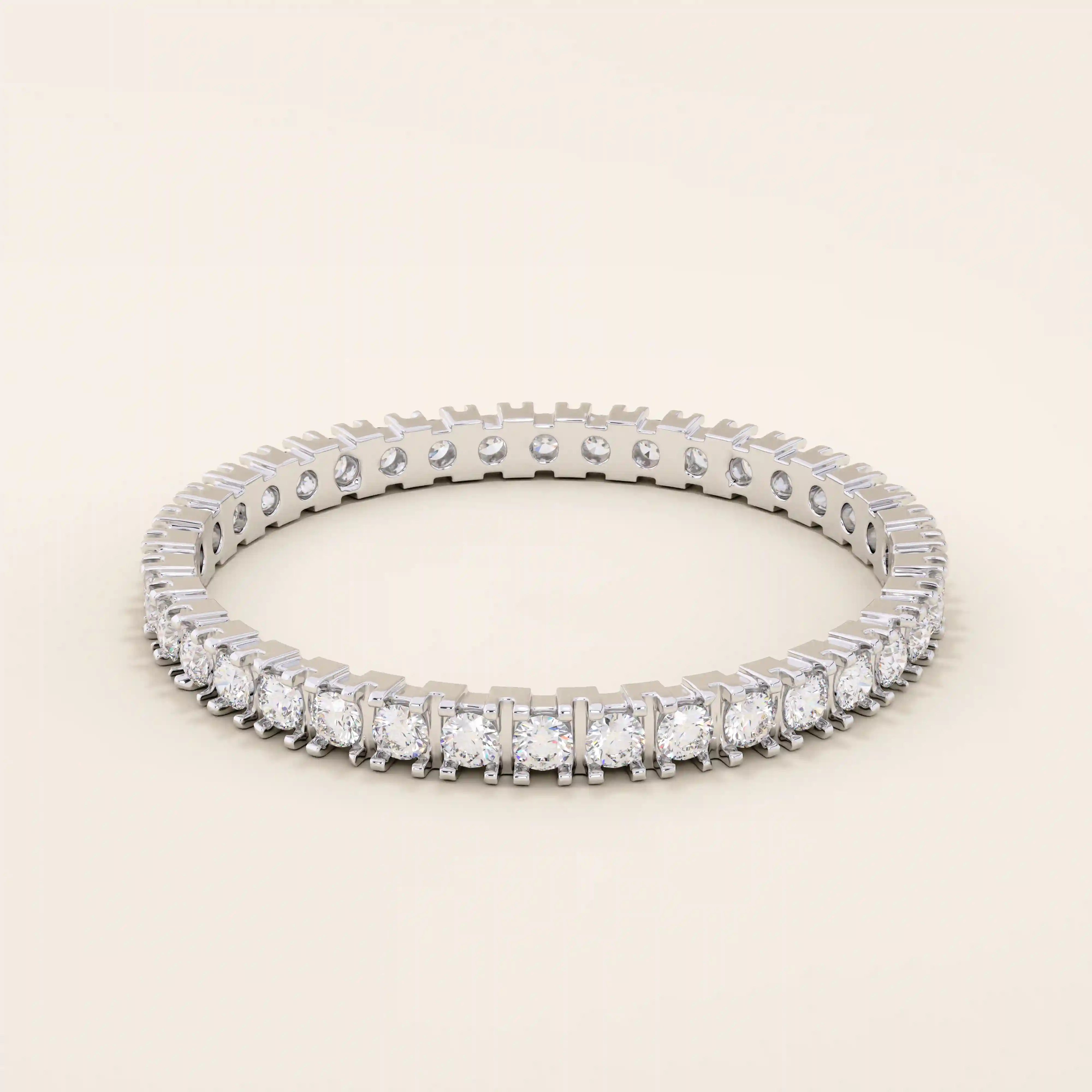 PAVE ETERNITY MOISSANITE WEDDING RING IN 14K GOLD