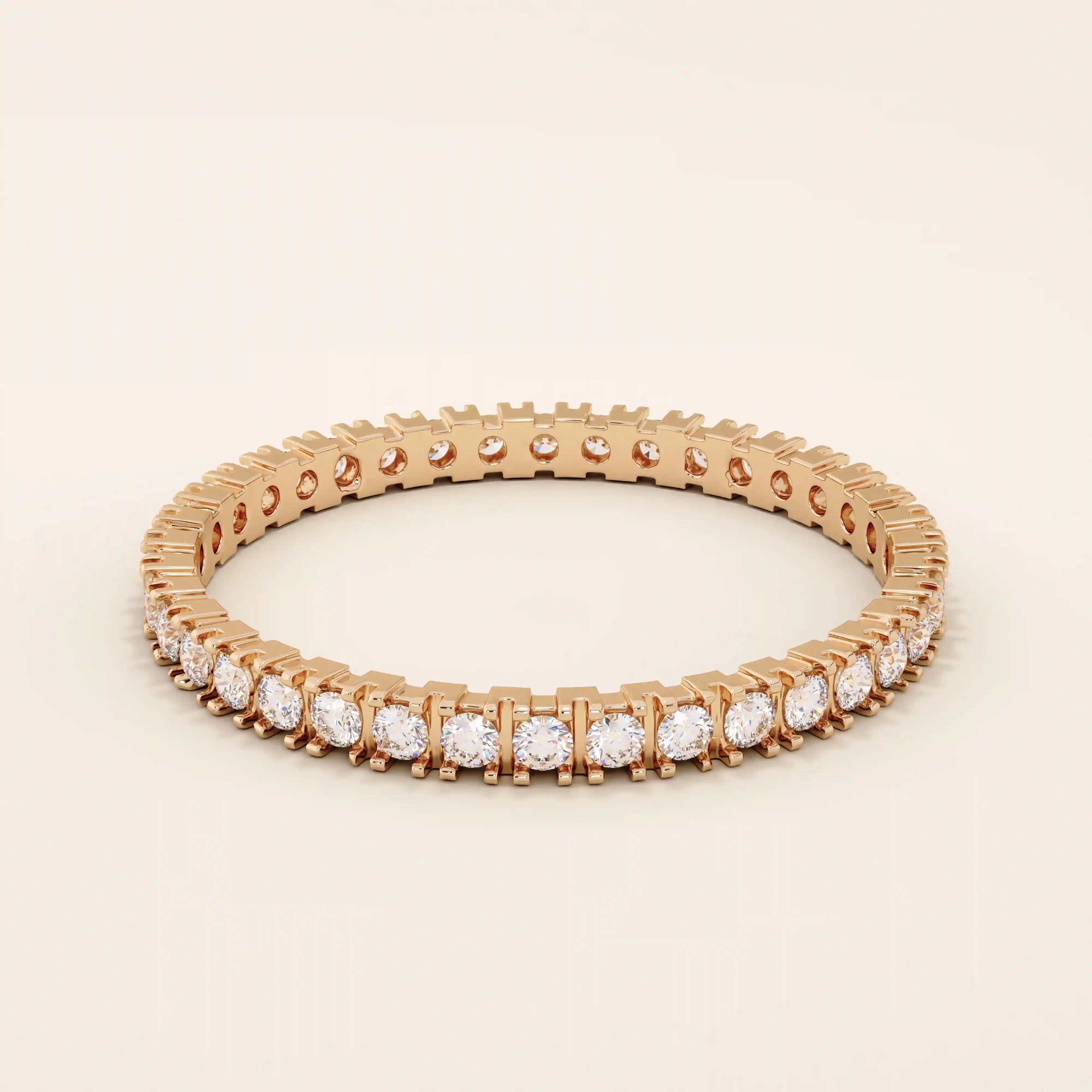 PAVE ETERNITY MOISSANITE WEDDING RING IN 14K GOLD