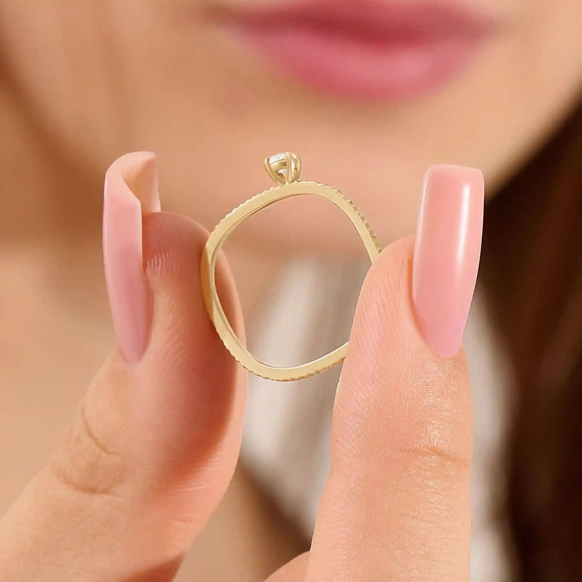 Moissanite Promise Ring for Women - BRENNMORE