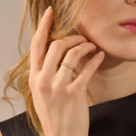 14K SOLID GOLD TEXTURED BAND SOLO MOISSANITE WEDDING BAND FOR WOMEN