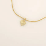 14K SOLID GOLD TEXTURED 3D HEART PENDANT NECKLACE FOR WOMEN