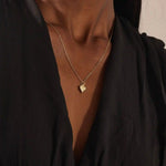 14K SOLID GOLD TEXTURED 3D HEART PENDANT NECKLACE FOR WOMEN