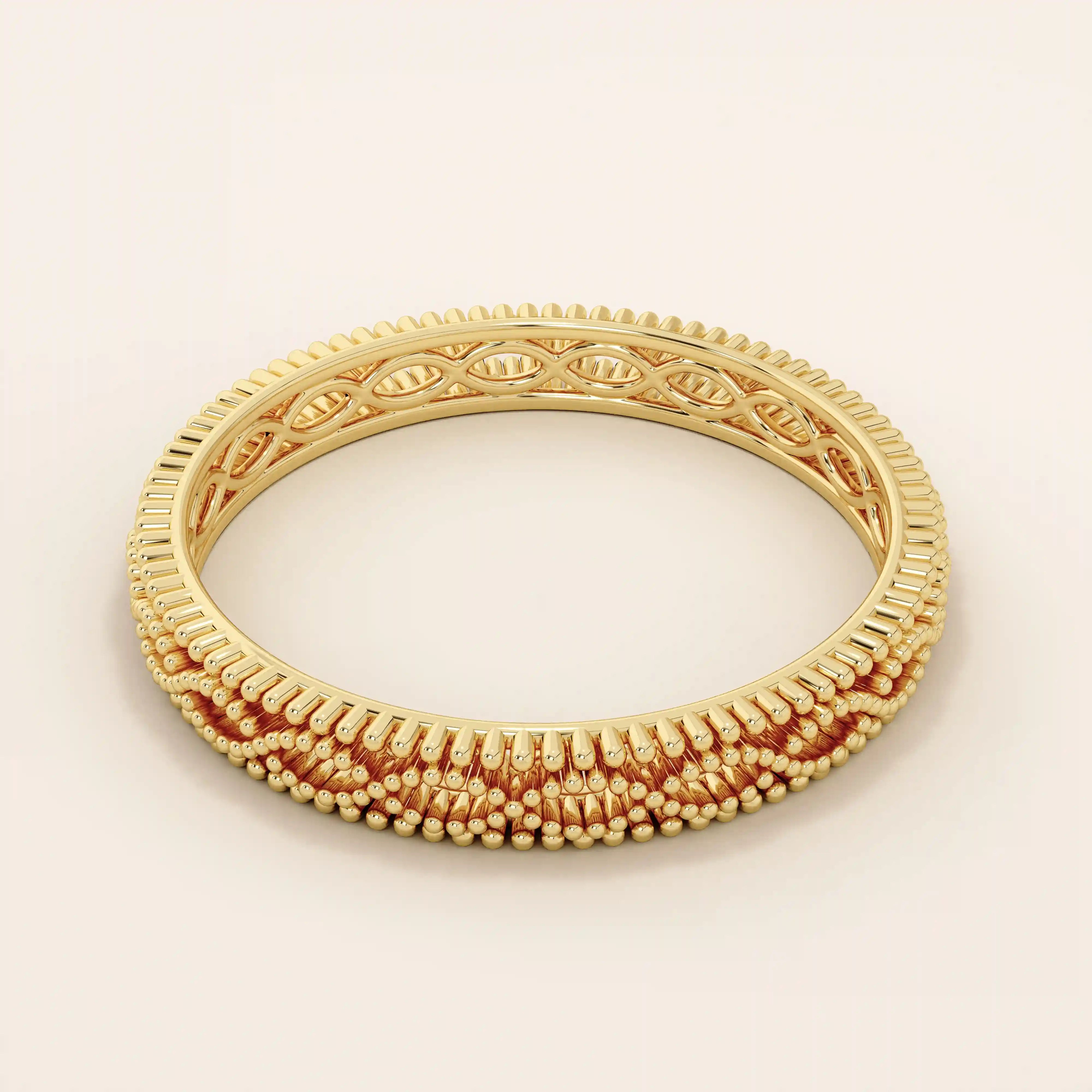 14K SOLID GOLD MILGRAIN BRAIDED VINTAGE WEDDING RING FOR WOMEN