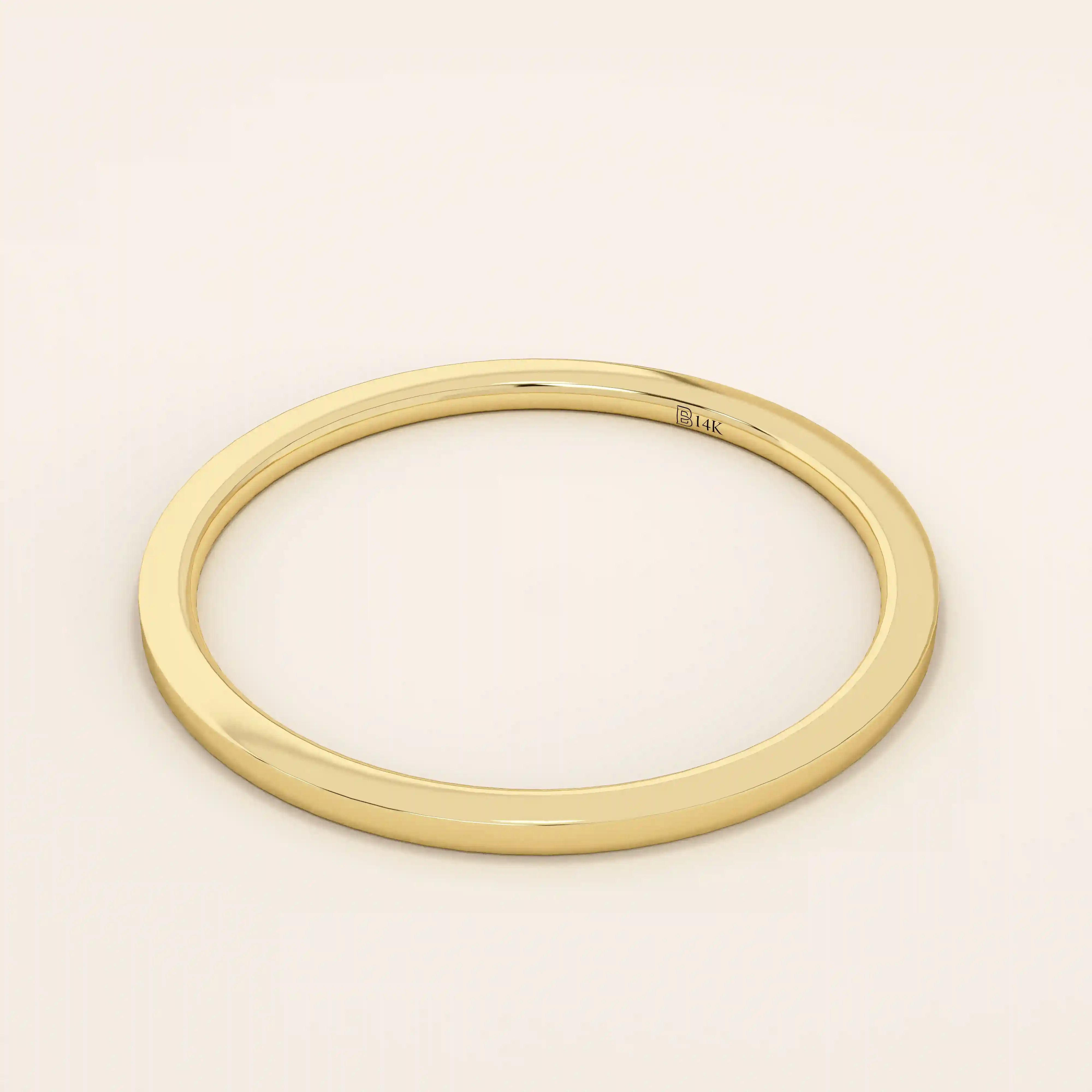 14K SOLID GOLD ULTRA THIN PLAIN SIMPLE STACKING RING