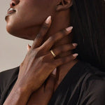 intricately designed unique half-eternity beaded plain band in solid gold for ladies