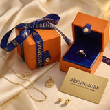 14k Gold 5 Sapphire Gemstone Ring