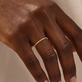 14k Solid Gold Patterned Stacking Ring