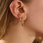 14k solid gold classic large hoop earrings