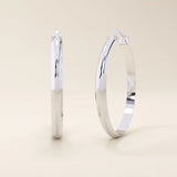 14k solid gold classic large hoop earrings