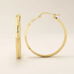 14k solid gold classic large hoop earrings