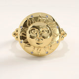 14k Gold Boho Sun Vermeil Ring