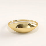 14k Gold Dome Signet Vermeil Ring