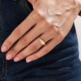 14k Gold Dome Signet Vermeil Ring