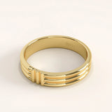14k Gold Line Band Vermeil Ring