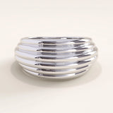 14k Gold Line Dome Vermeil Ring