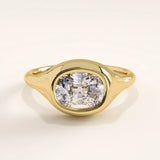 14k Gold Oval Dome Vermeil Ring