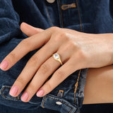 14k Gold Oval Dome Vermeil Ring