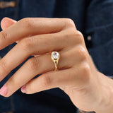 14k Gold Oval Dome Vermeil Ring