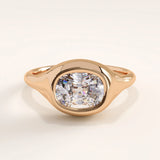 14k Gold Oval Dome Vermeil Ring