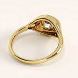 14k Gold Oval Dome Vermeil Ring