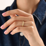 14k Gold Rope Band Vermeil Ring