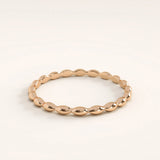 14k Gold Tiny Dome Vermeil Ring