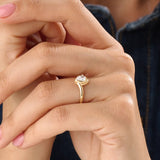 14k Gold Wavy Pear Vermeil Ring