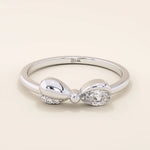 14k ribbon stacking ring in gold