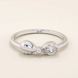14k ribbon stacking ring in gold