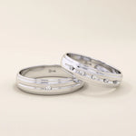 14K SOLID GOLD FLUSH SET SOLO MOISSANITE ALLIANCE WEDDING BAND