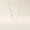 14k solid gold and white gold mixed metal bar chain necklace with sleek, alternating links. A bold and modern two-tone gold chain. Perfect for everyday or statement layering.