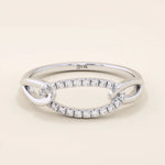 14k solid gold chain ring with bold links and pavé moissanite accents. A statement piece that combines texture and sparkle.
