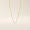 14k solid gold curb chain necklace with flat, closely interlocked links and a polished finish. A timeless and sturdy gold chain. Ideal for everyday wear or layering.