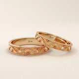 14K solid gold Flower Pattern alliance Band is the perfect unisex option as a wedding band14K solid gold Flower Pattern alliance Band is the perfect unisex option as a wedding band