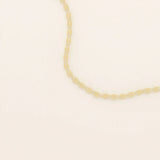 14k solid gold lip chain necklace with a soft curved link design. A unique and modern gold chain. Great for layering or wearing every day.