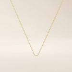14k solid gold lip chain necklace with a soft curved link design. A unique and modern gold chain. Great for layering or wearing every day.