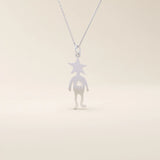 14k solid gold pendant necklace featuring a star-shaped head charm designed for little boys. Simple and charming everyday accessory.