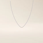 14k solid gold rectangle link chain necklace with clean, structured lines. A bold yet minimal gold chain for everyday style. Perfect for wearing alone or layering.