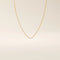 14k solid gold rectangle link chain necklace with clean, structured lines. A bold yet minimal gold chain for everyday style. Perfect for wearing alone or layering.