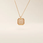 14k solid gold small octagon charm pendant with a minimalist shape and polished finish. A simple and timeless gold piece. Great for layering or everyday wear.