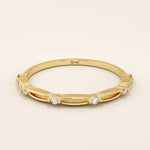 14k solid gold thin stacking ring with a minimalist design. A simple and elegant band perfect for layering.