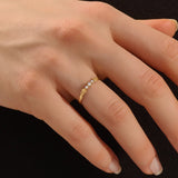 14k Solid Gold Lab Diamond Leaf Ring
