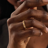 Citrine & Lab Diamond Wedding Band