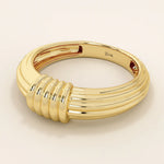 PLAIN KNOT DOME RING IN 14K SOLID YELLOW GOLD